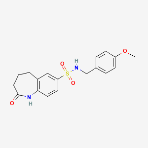 N-(4-methoxybenzyl)-2-oxo-2,3,4,5-tetrahydro-1H-1-benzazepine-7-sulfonamide