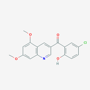 (5-Chloro-2-hydroxyphenyl)(5,7-dimethoxyquinolin-3-yl)methanone