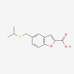 5-[(Propan-2-ylsulfanyl)methyl]-1-benzofuran-2-carboxylic acid