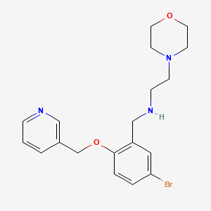 molecular formula C19H24BrN3O2 B12482413 N-[5-bromo-2-(pyridin-3-ylmethoxy)benzyl]-2-(morpholin-4-yl)ethanamine 