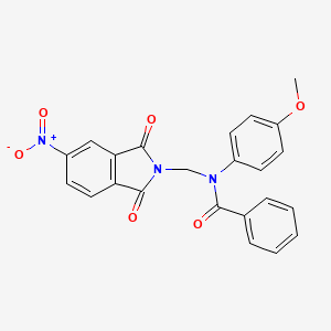 N-(4-methoxyphenyl)-N-[(5-nitro-1,3-dioxoisoindol-2-yl)methyl]benzamide