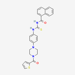 N-({4-[4-(thiophen-2-ylcarbonyl)piperazin-1-yl]phenyl}carbamothioyl)naphthalene-1-carboxamide