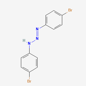 molecular formula C12H9Br2N3 B12482500 (1E)-1,3-bis(4-bromophenyl)triaz-1-ene CAS No. 3470-38-0