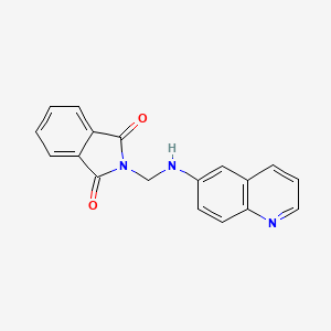 molecular formula C18H13N3O2 B12482507 2-[(quinolin-6-ylamino)methyl]-1H-isoindole-1,3(2H)-dione 