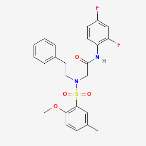 N-(2,4-difluorophenyl)-N~2~-[(2-methoxy-5-methylphenyl)sulfonyl]-N~2~-(2-phenylethyl)glycinamide