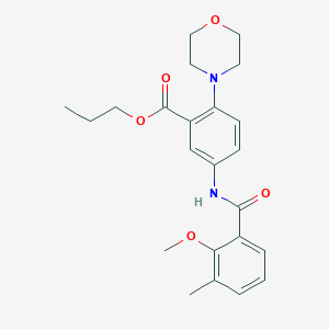 Propyl 5-{[(2-methoxy-3-methylphenyl)carbonyl]amino}-2-(morpholin-4-yl)benzoate