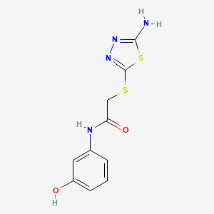 2-[(5-amino-1,3,4-thiadiazol-2-yl)sulfanyl]-N-(3-hydroxyphenyl)acetamide