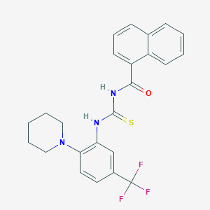 N-{[2-(piperidin-1-yl)-5-(trifluoromethyl)phenyl]carbamothioyl}naphthalene-1-carboxamide