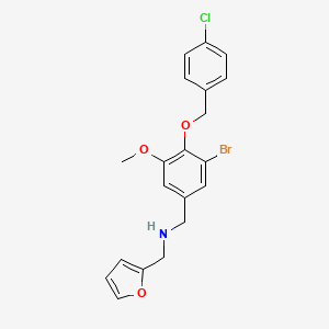 1-{3-bromo-4-[(4-chlorobenzyl)oxy]-5-methoxyphenyl}-N-(furan-2-ylmethyl)methanamine