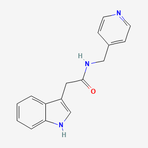 2-(1H-indol-3-yl)-N-(pyridin-4-ylmethyl)acetamide