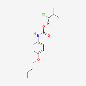 N-{[(4-butoxyphenyl)carbamoyl]oxy}-2-methylpropanimidoyl chloride