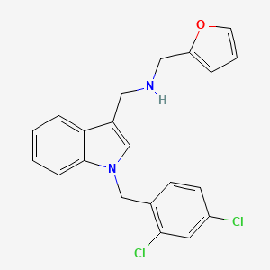 1-[1-(2,4-dichlorobenzyl)-1H-indol-3-yl]-N-(furan-2-ylmethyl)methanamine