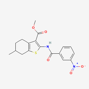 Methyl 6-methyl-2-{[(3-nitrophenyl)carbonyl]amino}-4,5,6,7-tetrahydro-1-benzothiophene-3-carboxylate