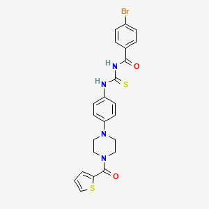 4-bromo-N-({4-[4-(thiophen-2-ylcarbonyl)piperazin-1-yl]phenyl}carbamothioyl)benzamide