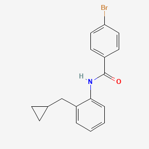 4-bromo-N-[2-(cyclopropylmethyl)phenyl]benzamide