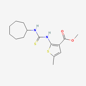 Methyl 2-[(cycloheptylcarbamothioyl)amino]-5-methylthiophene-3-carboxylate