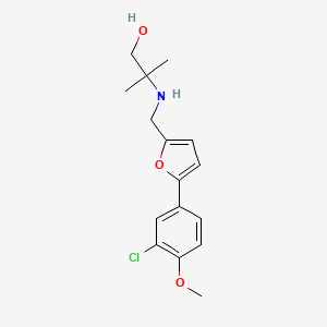 2-({[5-(3-Chloro-4-methoxyphenyl)furan-2-yl]methyl}amino)-2-methylpropan-1-ol