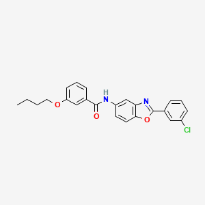 3-butoxy-N-[2-(3-chlorophenyl)-1,3-benzoxazol-5-yl]benzamide