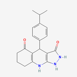 3-hydroxy-4-[4-(propan-2-yl)phenyl]-1,4,6,7,8,9-hexahydro-5H-pyrazolo[3,4-b]quinolin-5-one