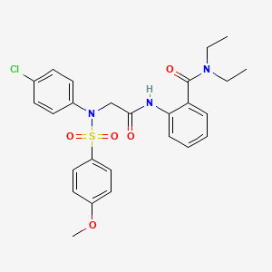 2-({N-(4-chlorophenyl)-N-[(4-methoxyphenyl)sulfonyl]glycyl}amino)-N,N-diethylbenzamide