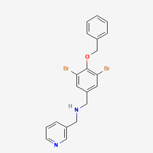 molecular formula C20H18Br2N2O B12482789 1-[4-(benzyloxy)-3,5-dibromophenyl]-N-(pyridin-3-ylmethyl)methanamine 