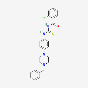 N-{[4-(4-benzylpiperazin-1-yl)phenyl]carbamothioyl}-2-chlorobenzamide