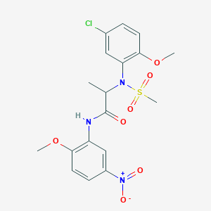 N~2~-(5-chloro-2-methoxyphenyl)-N-(2-methoxy-5-nitrophenyl)-N~2~-(methylsulfonyl)alaninamide