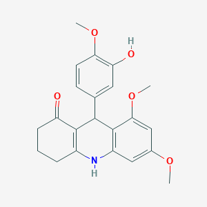 9-(3-hydroxy-4-methoxyphenyl)-6,8-dimethoxy-3,4,9,10-tetrahydroacridin-1(2H)-one