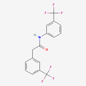 molecular formula C16H11F6NO B12482860 N,2-bis[3-(trifluoromethyl)phenyl]acetamide 