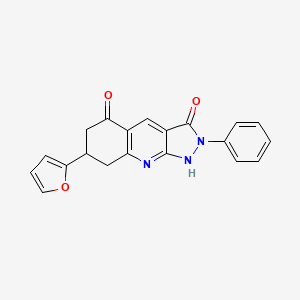 7-(furan-2-yl)-2-phenyl-7,8-dihydro-1H-pyrazolo[3,4-b]quinoline-3,5(2H,6H)-dione