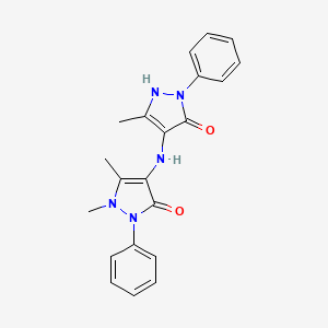 1,5-dimethyl-4-[(3-methyl-5-oxo-1-phenyl-2H-pyrazol-4-yl)amino]-2-phenylpyrazol-3-one