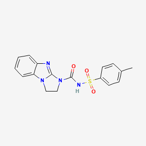 molecular formula C17H16N4O3S B12482934 N-[(4-methylphenyl)sulfonyl]-2,3-dihydro-1H-imidazo[1,2-a]benzimidazole-1-carboxamide 