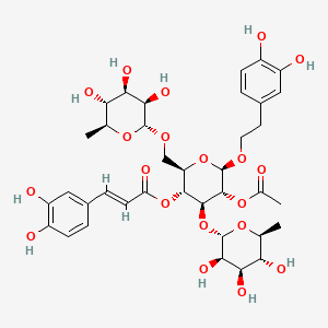 [(2R,3R,4S,5R,6R)-5-acetyloxy-6-[2-(3,4-dihydroxyphenyl)ethoxy]-4-[(2R,3R,4R,5R,6S)-3,4,5-trihydroxy-6-methyloxan-2-yl]oxy-2-[[(2R,3R,4R,5R,6S)-3,4,5-trihydroxy-6-methyloxan-2-yl]oxymethyl]oxan-3-yl] (E)-3-(3,4-dihydroxyphenyl)prop-2-enoate
