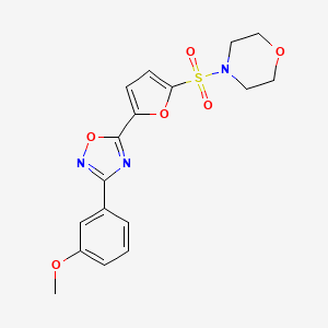 4-({5-[3-(3-Methoxyphenyl)-1,2,4-oxadiazol-5-yl]furan-2-yl}sulfonyl)morpholine