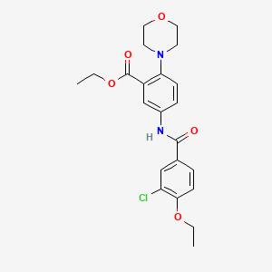 Ethyl 5-{[(3-chloro-4-ethoxyphenyl)carbonyl]amino}-2-(morpholin-4-yl)benzoate