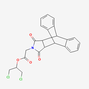 molecular formula C23H19Cl2NO4 B12483038 1,3-Dichloropropan-2-yl (16,18-dioxo-17-azapentacyclo[6.6.5.0~2,7~.0~9,14~.0~15,19~]nonadeca-2,4,6,9,11,13-hexaen-17-yl)acetate (non-preferred name) 