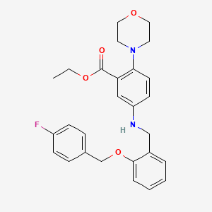 Ethyl 5-({2-[(4-fluorobenzyl)oxy]benzyl}amino)-2-(morpholin-4-yl)benzoate