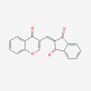 molecular formula C19H10O4 B12483046 2-[(4-Oxochromen-3-yl)methylidene]indene-1,3-dione 