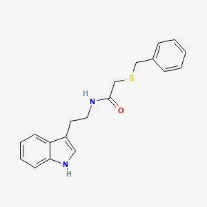 molecular formula C19H20N2OS B12483058 2-(benzylsulfanyl)-N-[2-(1H-indol-3-yl)ethyl]acetamide 