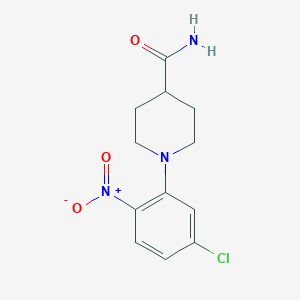 1-(5-Chloro-2-nitrophenyl)piperidine-4-carboxamide