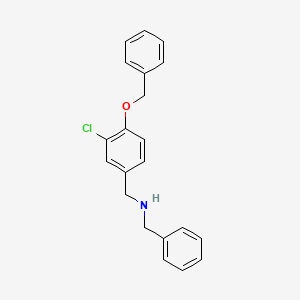 N-benzyl-1-[4-(benzyloxy)-3-chlorophenyl]methanamine