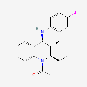 molecular formula C20H23IN2O B12483084 1-[(2R,3S,4S)-2-ethyl-4-[(4-iodophenyl)amino]-3-methyl-3,4-dihydroquinolin-1(2H)-yl]ethanone 