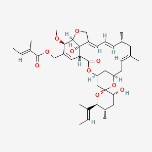 molecular formula C40H56O10 B1248309 5-O-甲基-26-(虎尾草酰氧基)抗生素 VM-44866 