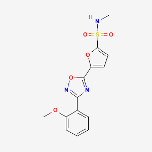 molecular formula C14H13N3O5S B12483103 5-[3-(2-methoxyphenyl)-1,2,4-oxadiazol-5-yl]-N-methylfuran-2-sulfonamide 