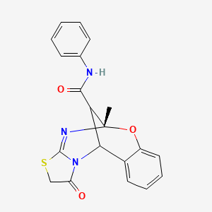 (5S)-5-methyl-1-oxo-N-phenyl-1,2-dihydro-5H,11H-5,11-methano[1,3]thiazolo[2,3-d][1,3,5]benzoxadiazocine-13-carboxamide