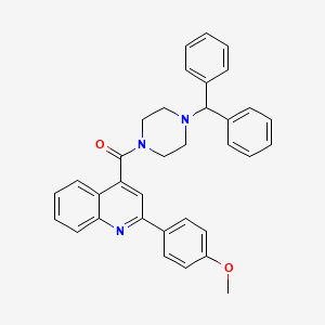 [4-(Diphenylmethyl)piperazin-1-yl][2-(4-methoxyphenyl)quinolin-4-yl]methanone