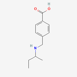 molecular formula C12H17NO2 B12483134 4-[(Butan-2-ylamino)methyl]benzoic acid 