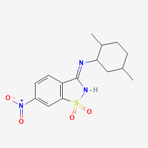 N-(2,5-dimethylcyclohexyl)-6-nitro-1,2-benzothiazol-3-amine 1,1-dioxide