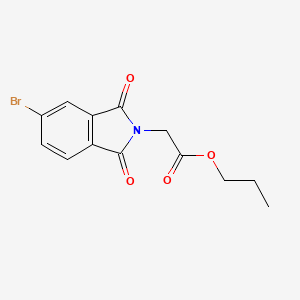 molecular formula C13H12BrNO4 B12483163 Propyl 2-(5-bromo-1,3-dioxoisoindol-2-yl)acetate 