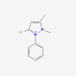 molecular formula C11H12ClN2+ B12483165 3-chloro-1,5-dimethyl-2-phenyl-1H-pyrazol-2-ium 